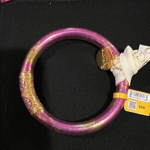 NWT BuDhaGirl pink Koi tuzzubi Pink and Gold Bangle Bracelet